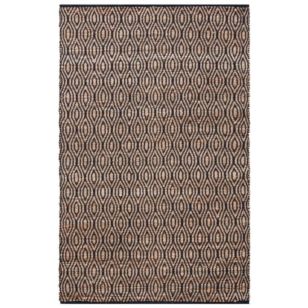 SAFAVIEH Cape Cod CAP822A Handwoven Black / Natural Rug Image 1