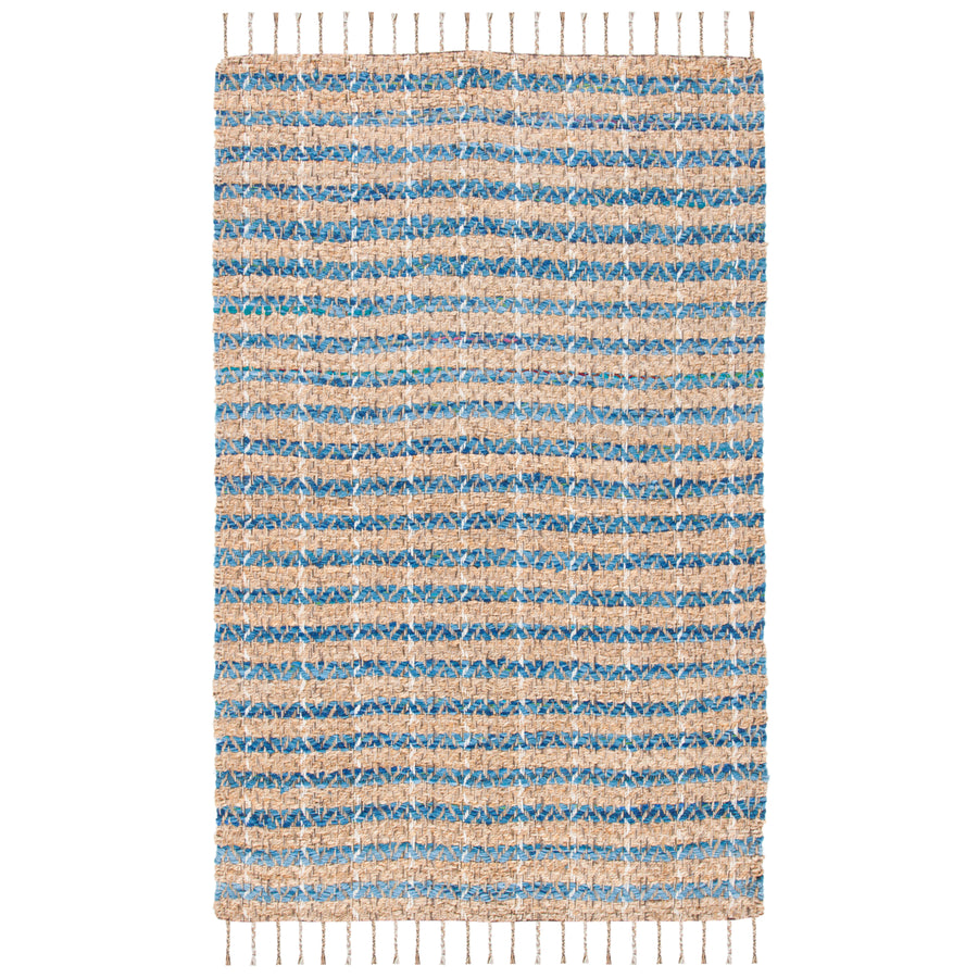 SAFAVIEH Cape Cod CAP844M Handwoven Blue / Natural Rug Image 1