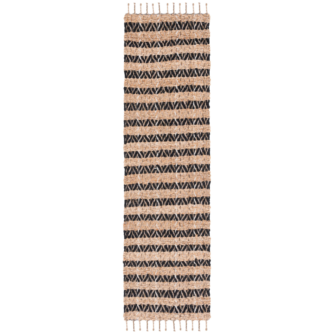 SAFAVIEH Cape Cod CAP844Z Handwoven Black / Natural Rug Image 3