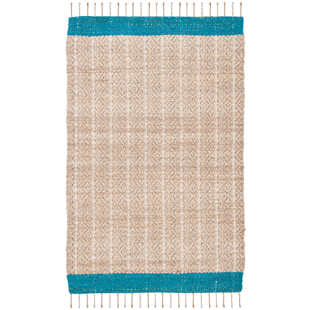 SAFAVIEH Cape Cod CAP846M Handwoven Blue / Natural Rug Image 1