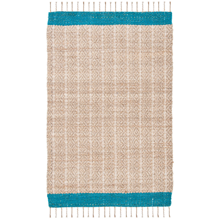 SAFAVIEH Cape Cod CAP846M Handwoven Blue / Natural Rug Image 1