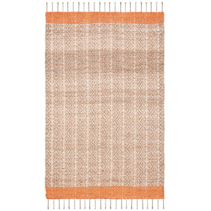 SAFAVIEH Cape Cod CAP846P Handwoven Orange / Natural Rug Image 1