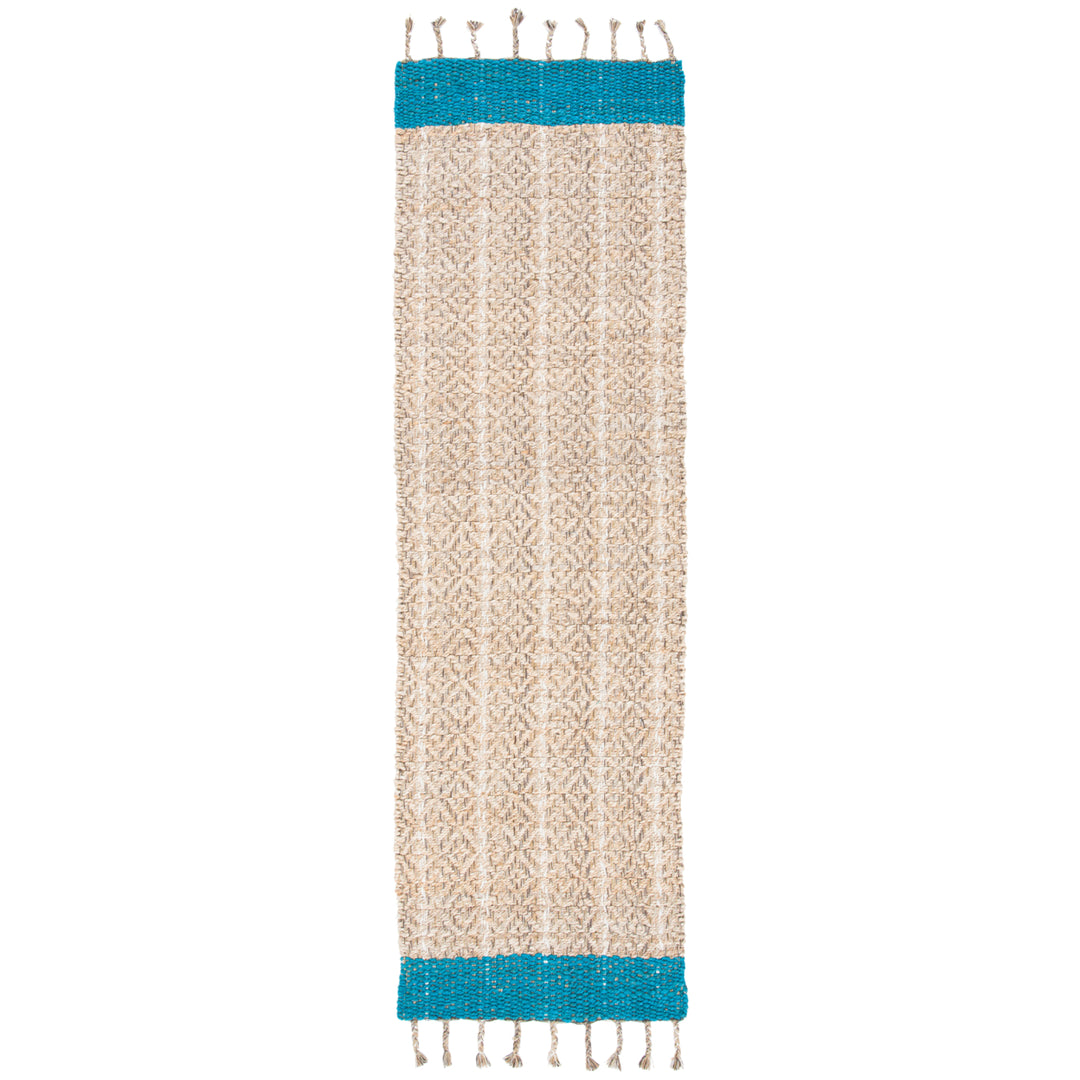 SAFAVIEH Cape Cod CAP846M Handwoven Blue / Natural Rug Image 3