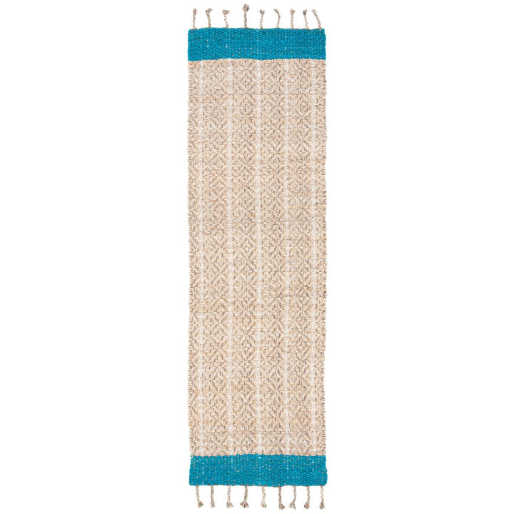 SAFAVIEH Cape Cod CAP846M Handwoven Blue / Natural Rug Image 1