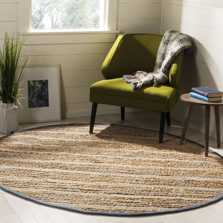 SAFAVIEH Cape Cod Collection CAP851B Handwoven Blue Rug Image 2