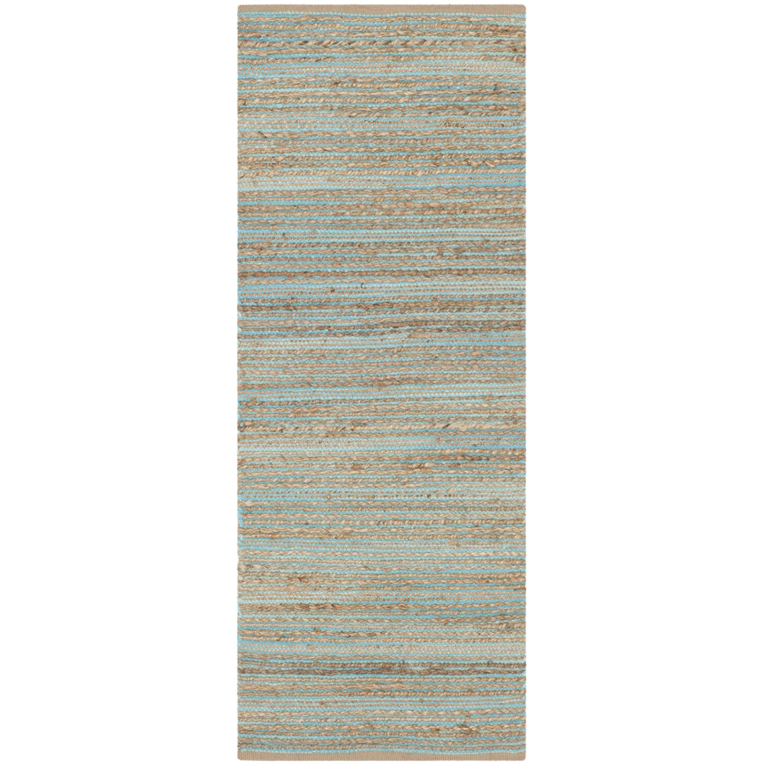 SAFAVIEH Cape Cod Collection CAP851D Handwoven Aqua Rug Image 3