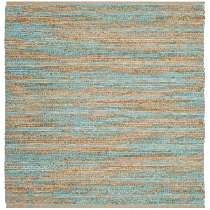 SAFAVIEH Cape Cod Collection CAP851D Handwoven Aqua Rug Image 1