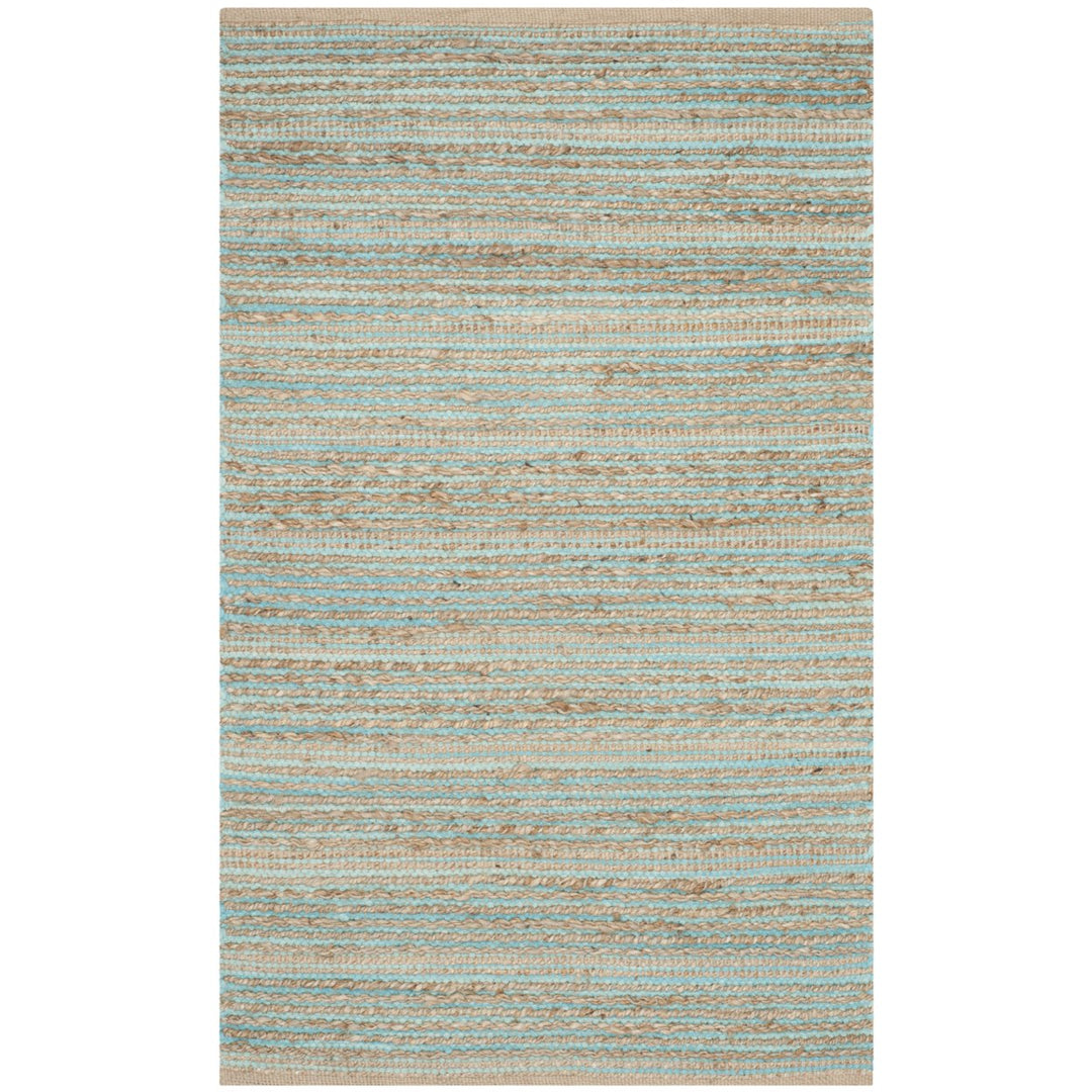 SAFAVIEH Cape Cod Collection CAP851D Handwoven Aqua Rug Image 1