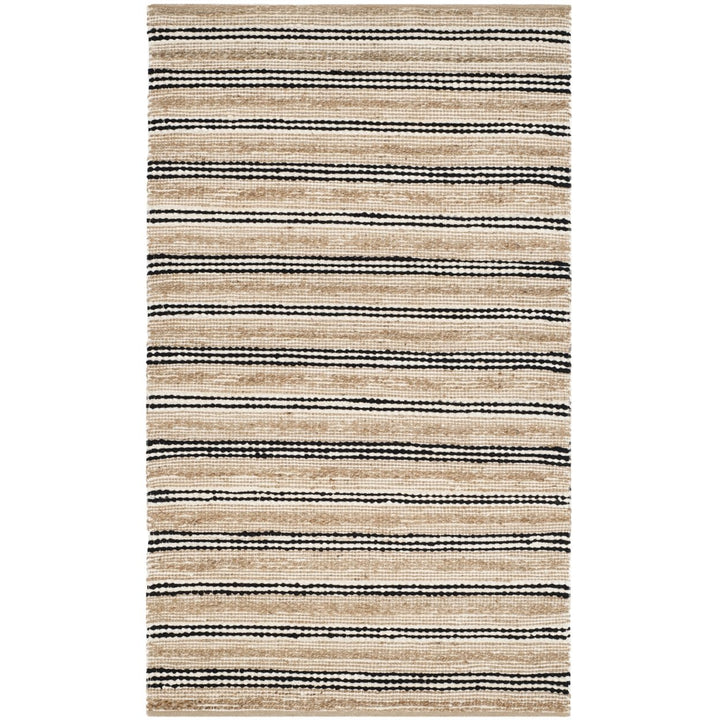 SAFAVIEH Cape Cod CAP862A Handwoven Natural / Black Rug Image 5