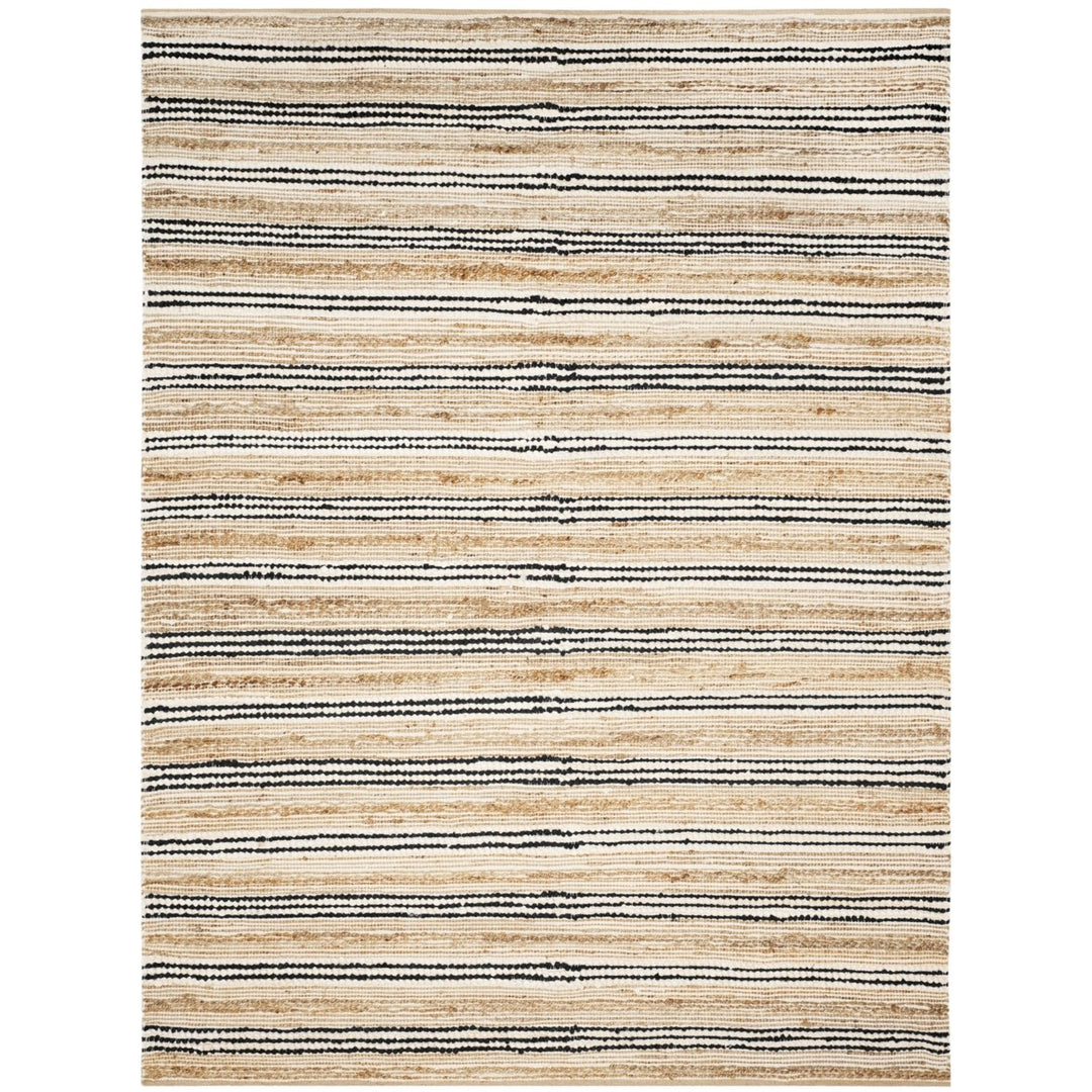 SAFAVIEH Cape Cod CAP862A Handwoven Natural / Black Rug Image 6