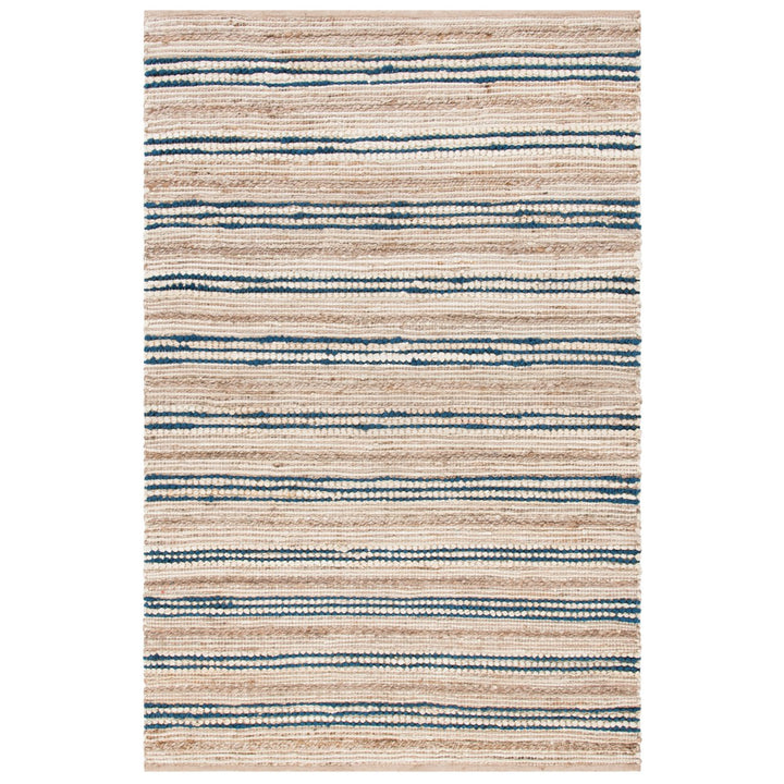 SAFAVIEH Cape Cod CAP862B Handwoven Natural / Blue Rug Image 7