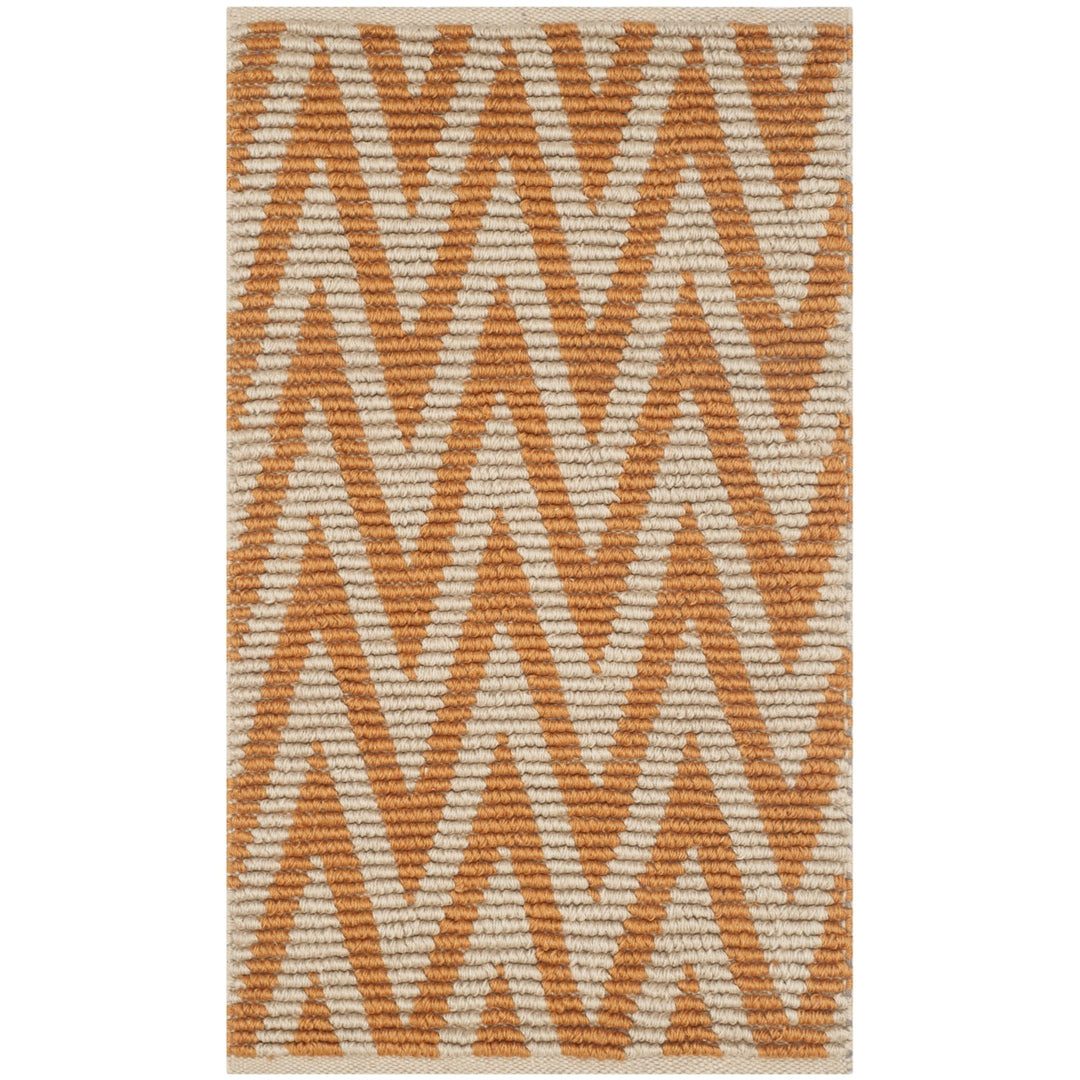 SAFAVIEH Cape Cod CAP863L Handwoven Natural / Orange Rug Image 1