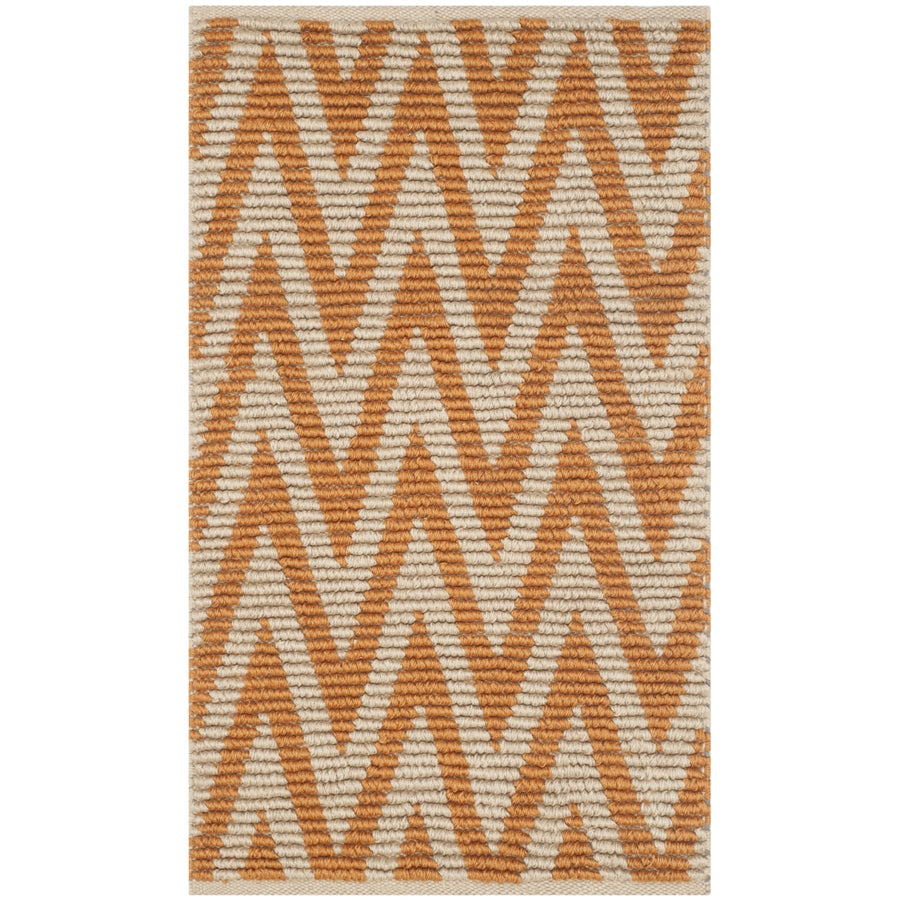 SAFAVIEH Cape Cod CAP863L Handwoven Natural / Orange Rug Image 1