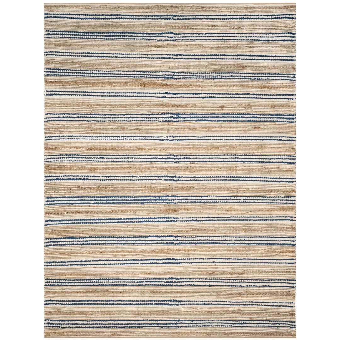 SAFAVIEH Cape Cod CAP862B Handwoven Natural / Blue Rug Image 8