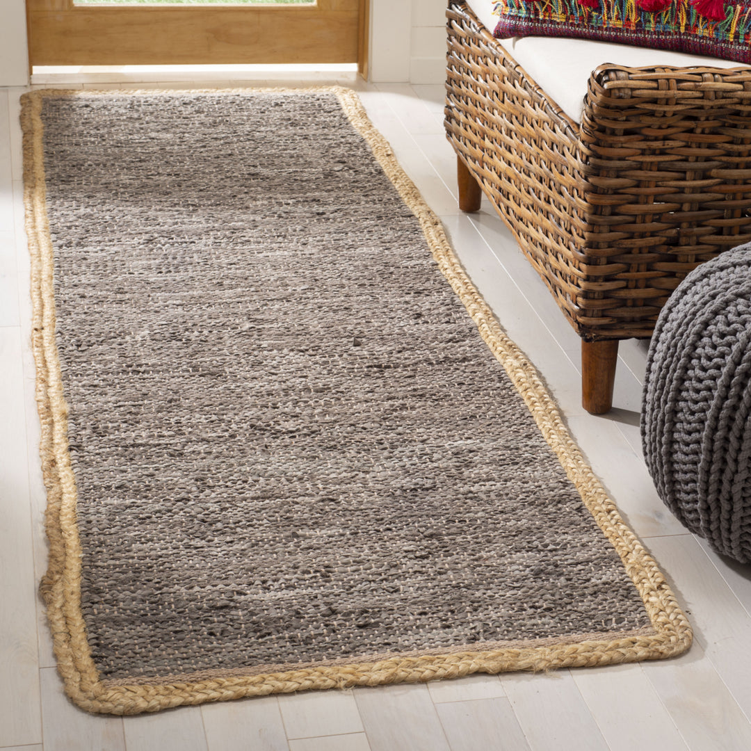 SAFAVIEH Cape Cod CAP901G Light Grey / Natural Rug Image 2