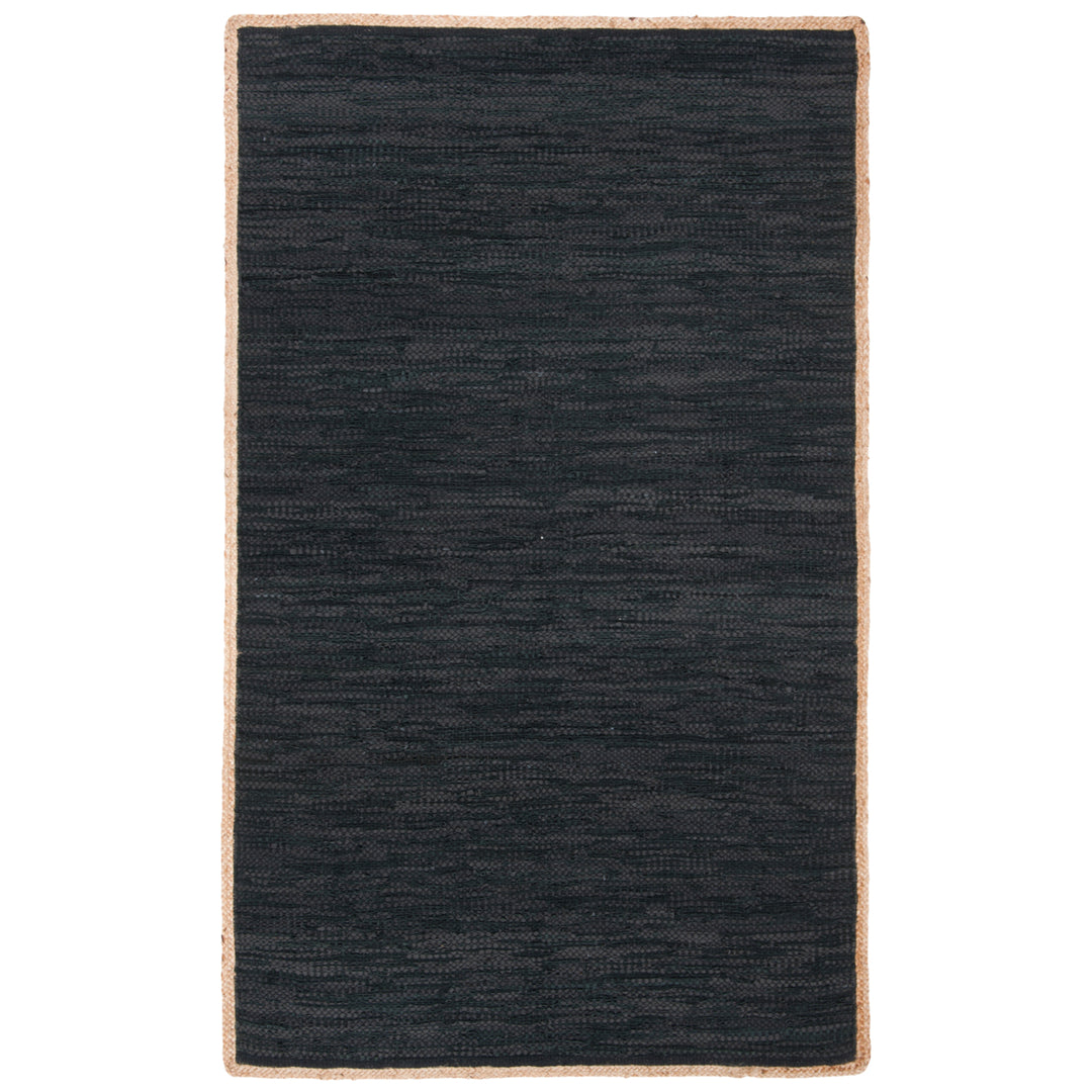 SAFAVIEH Cape Cod CAP901Z Handwoven Black / Natural Rug Image 8