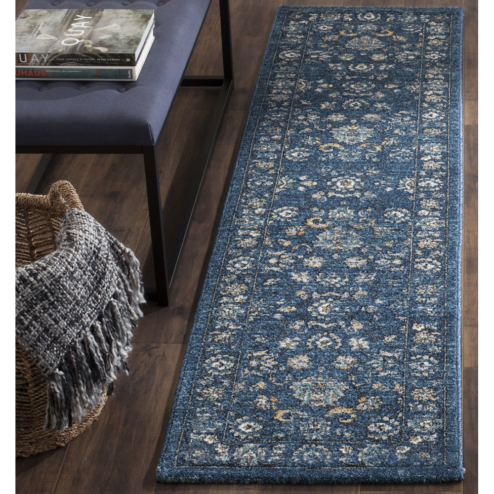 SAFAVIEH Carmel Collection CAR279G Navy / Beige Rug Image 2