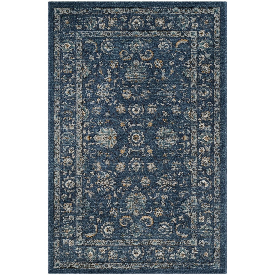 SAFAVIEH Carmel Collection CAR279G Navy / Beige Rug Image 4