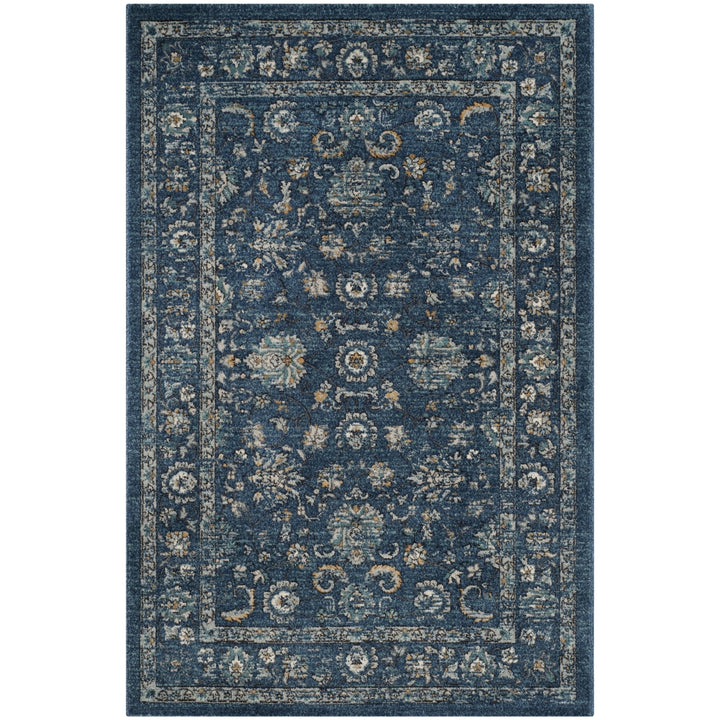 SAFAVIEH Carmel Collection CAR279G Navy / Beige Rug Image 4