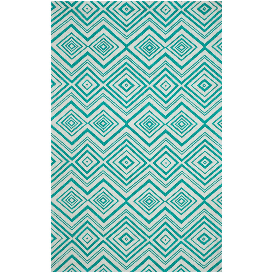 SAFAVIEH Cedar Brook CDR142A Ivory / Light Teal Rug Image 1