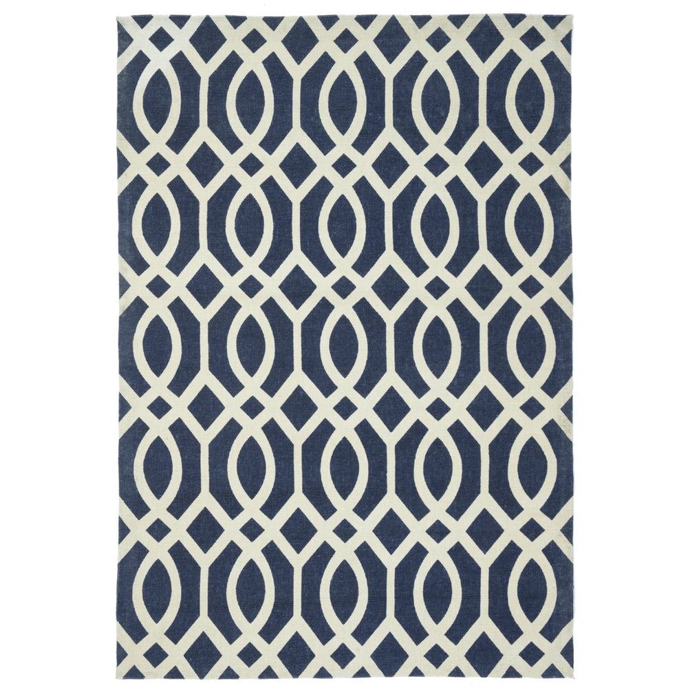 SAFAVIEH Cedar Brook CDR241G Handmade Navy / Ivory Rug Image 2