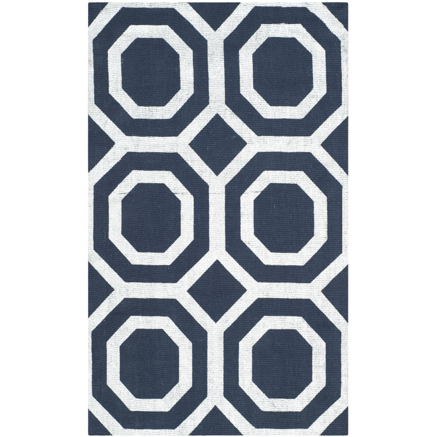 SAFAVIEH Cedar Brook CDR268M Handmade Navy / Silver Rug Image 1