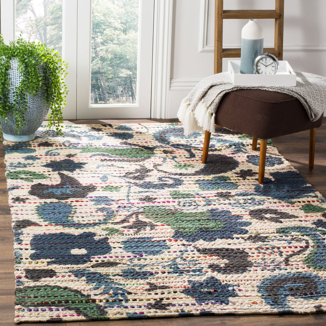 SAFAVIEH Cedar Brook CDR321A Handmade Blue / Multi Rug Image 1