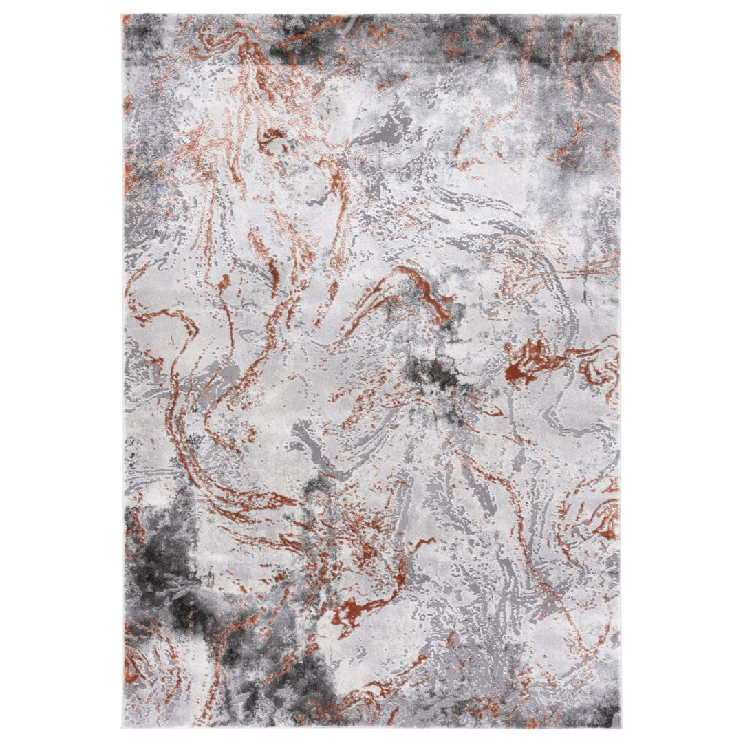 SAFAVIEH Craft Collection CFT864K Grey / Orange Rug Image 1