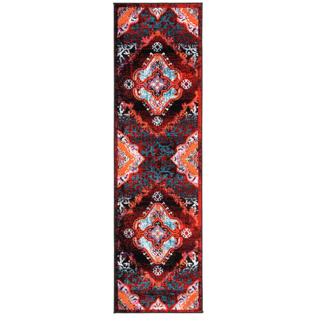 SAFAVIEH Cherokee Collection CHR912B Light Blue / Red Rug Image 3