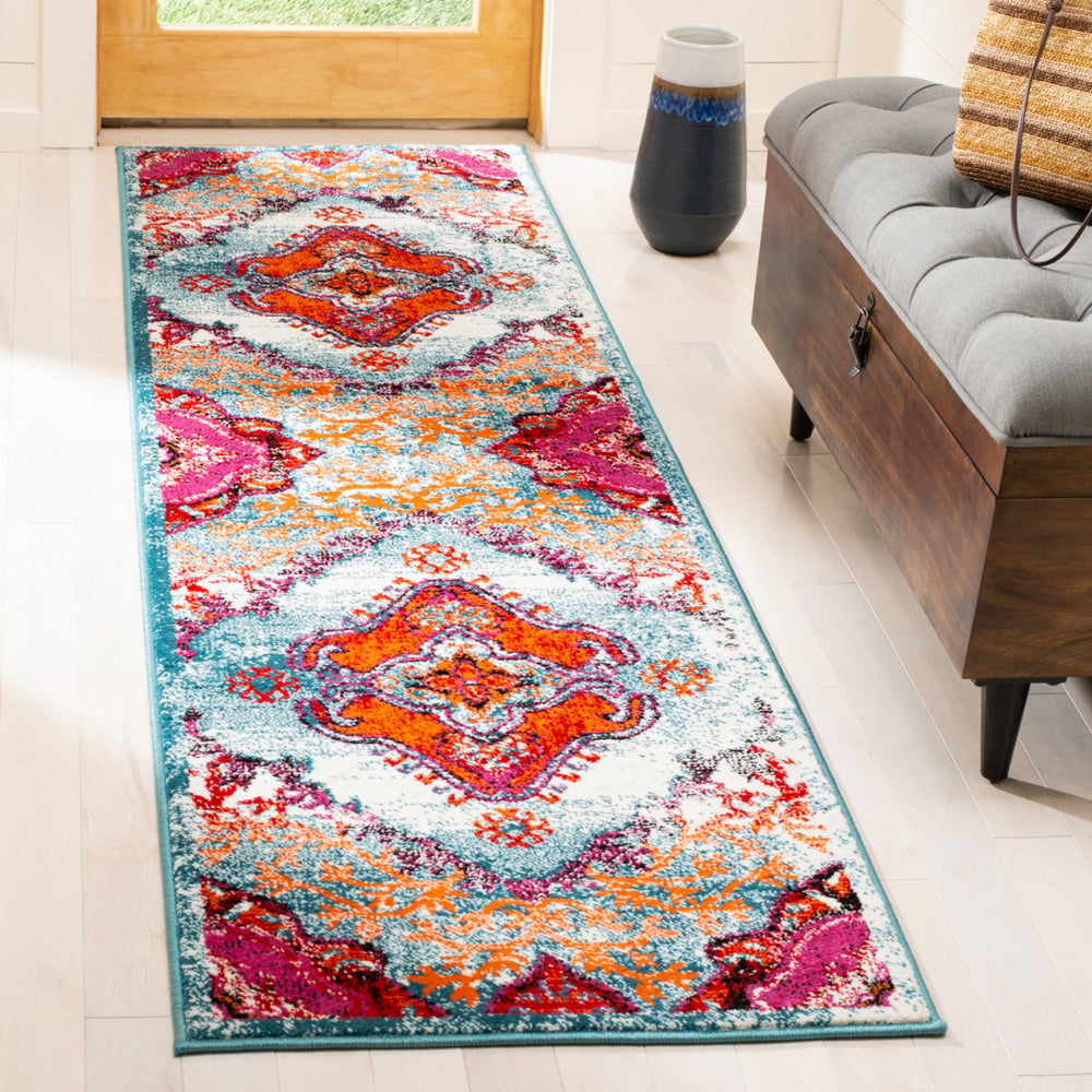 SAFAVIEH Cherokee CHR912A Light Blue / Fuchsia Rug Image 2