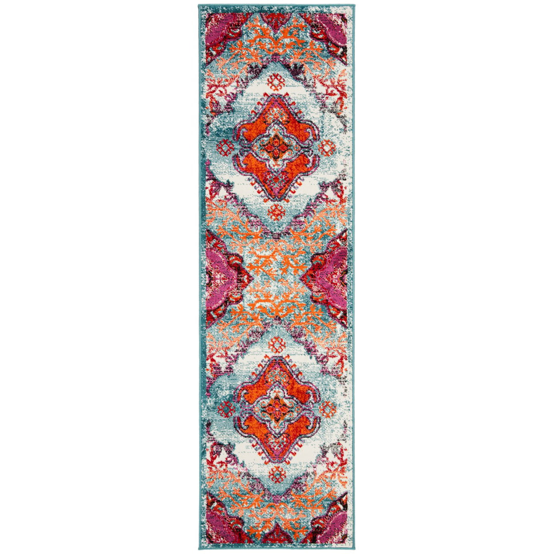 SAFAVIEH Cherokee CHR912A Light Blue / Fuchsia Rug Image 3