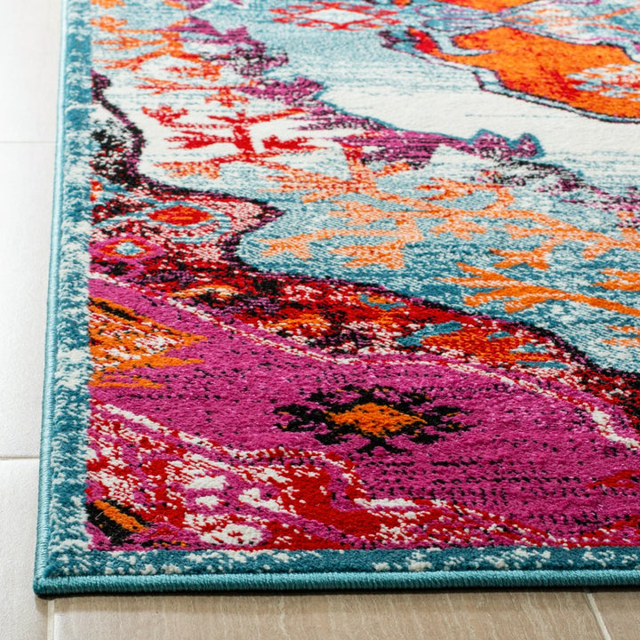 SAFAVIEH Cherokee CHR912A Light Blue / Fuchsia Rug Image 4