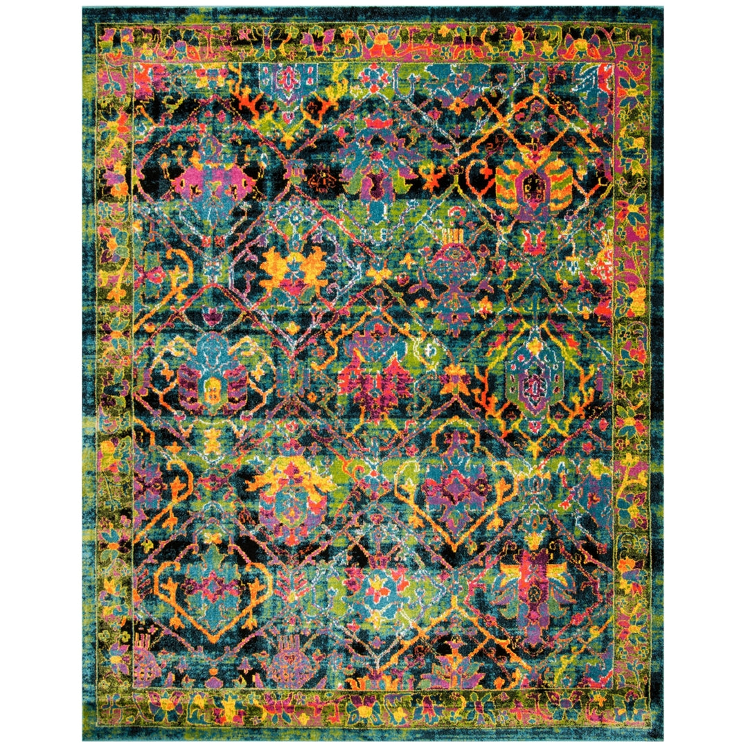 SAFAVIEH Cherokee Collection CHR914D Black / Blue Rug Image 1