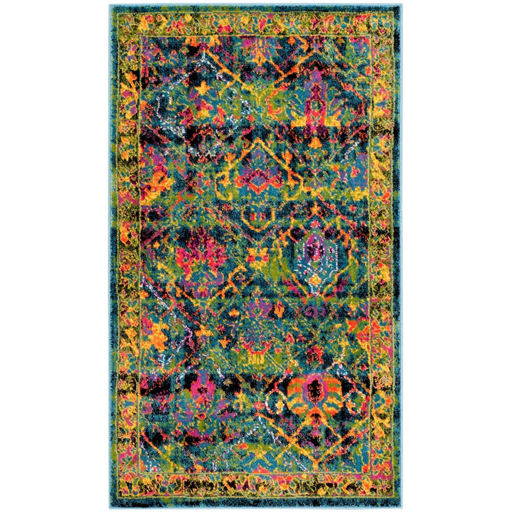 SAFAVIEH Cherokee Collection CHR914D Black / Blue Rug Image 1