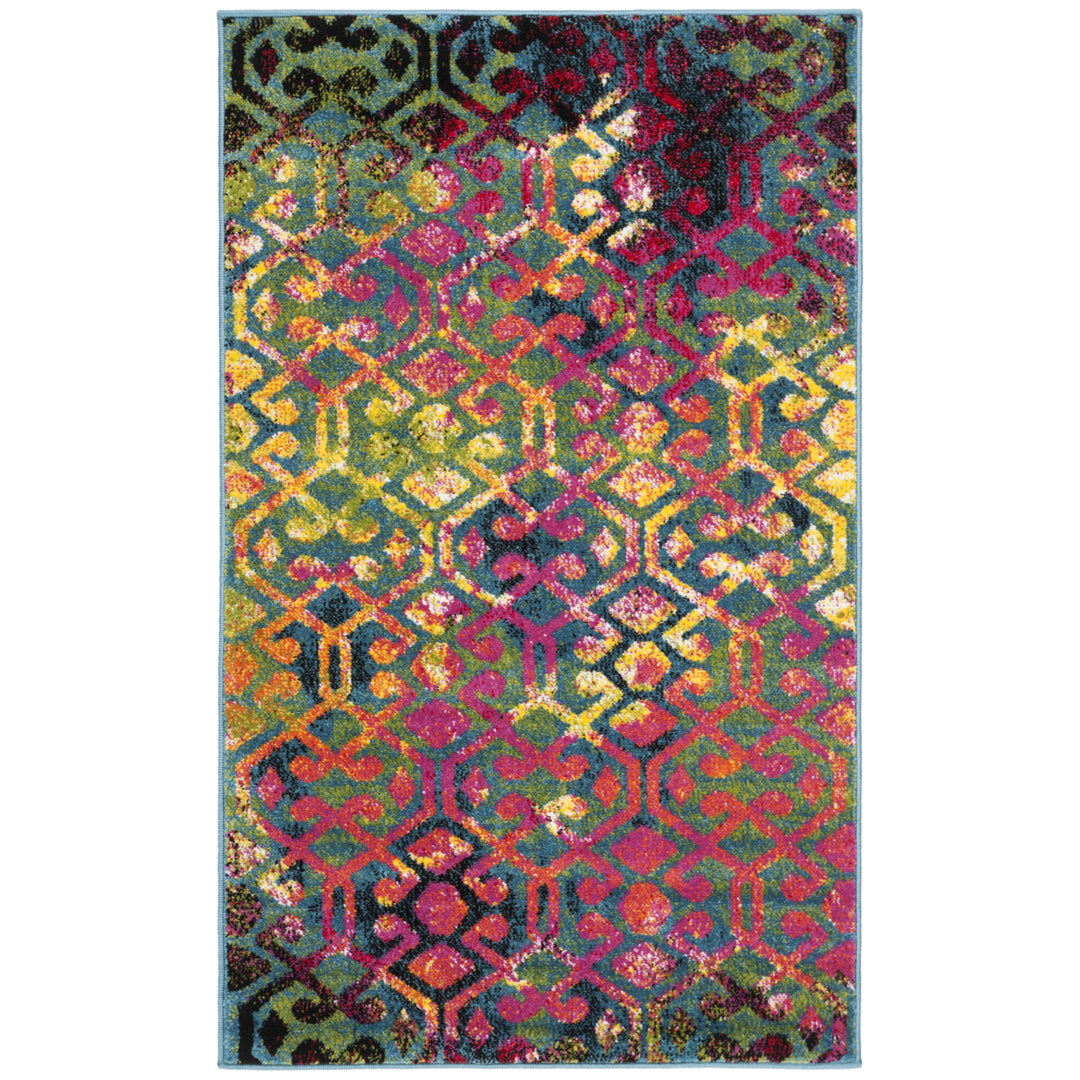 SAFAVIEH Cherokee CHR917A Light Blue / Fuchsia Rug Image 5