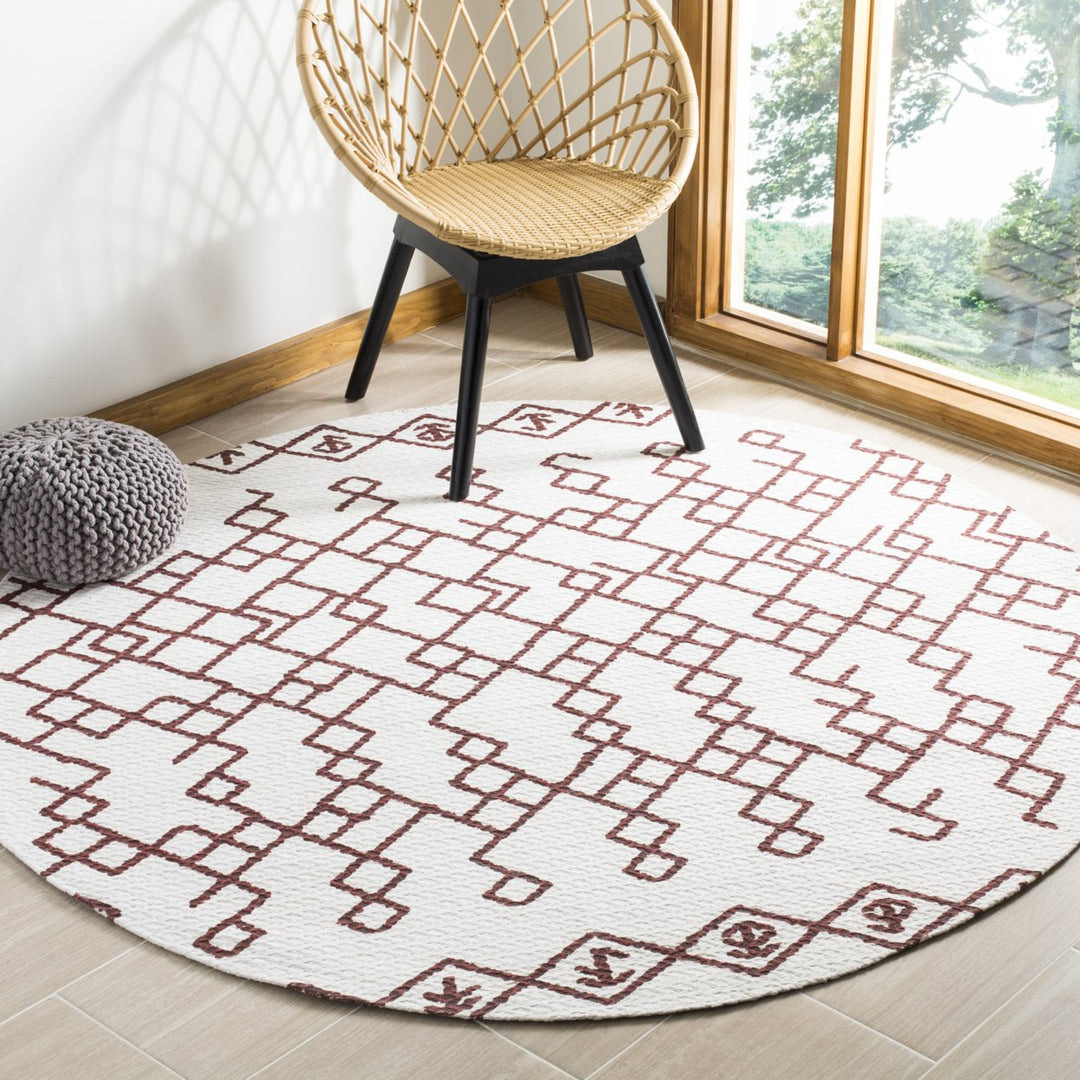 SAFAVIEH Cedar Brook CDR501D Handmade Ivory / Rust Rug Image 2