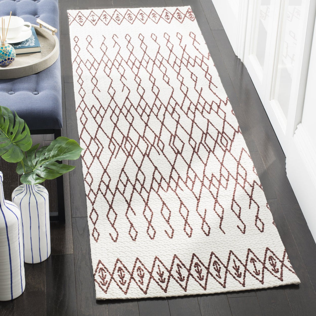 SAFAVIEH Cedar Brook CDR501D Handmade Ivory / Rust Rug Image 3