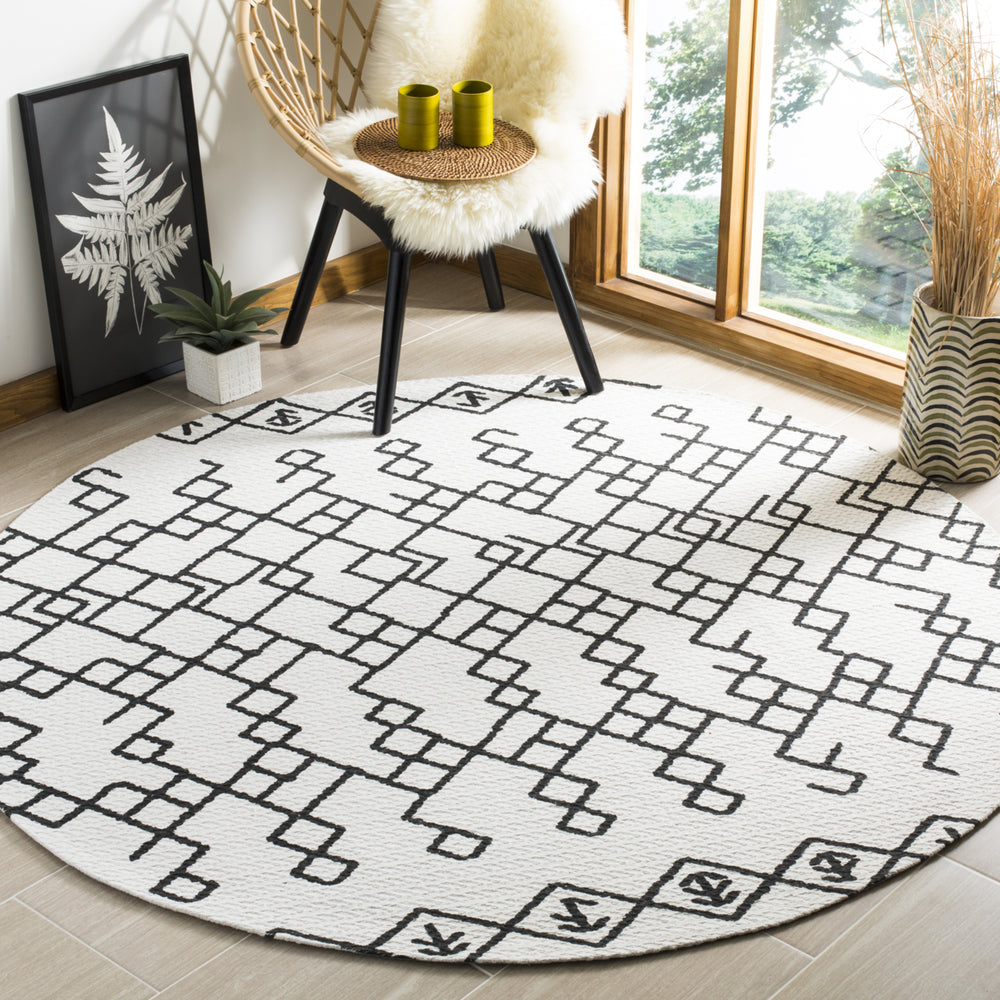 SAFAVIEH Cedar Brook CDR501E Handmade Ivory / Black Rug Image 2