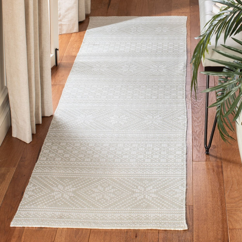 SAFAVIEH Cedar Brook CDR711G Handmade Silver / Ivory Rug Image 2