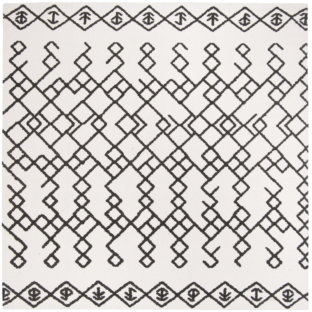 SAFAVIEH Cedar Brook CDR501E Handmade Ivory / Black Rug Image 6