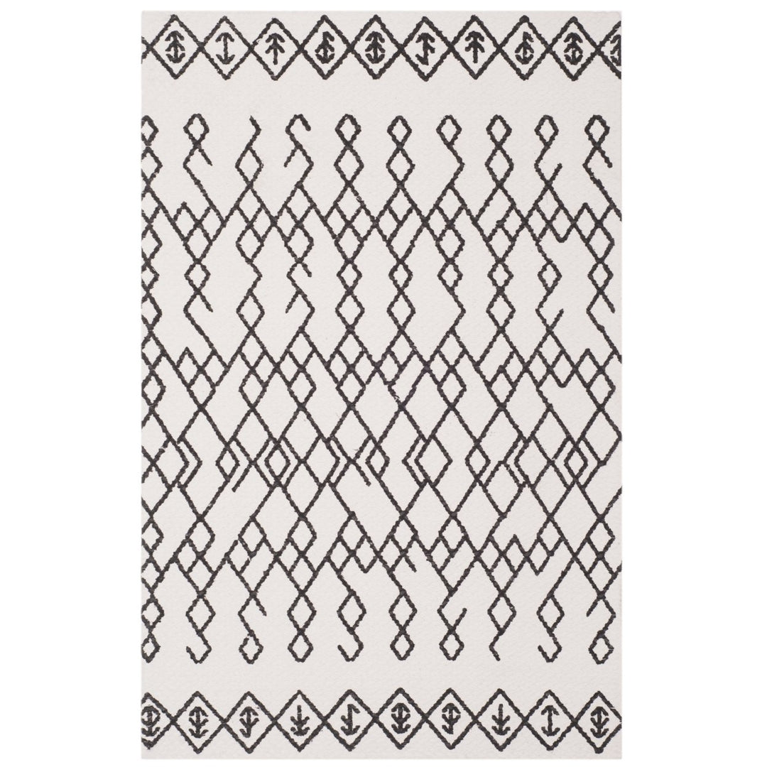 SAFAVIEH Cedar Brook CDR501E Handmade Ivory / Black Rug Image 1