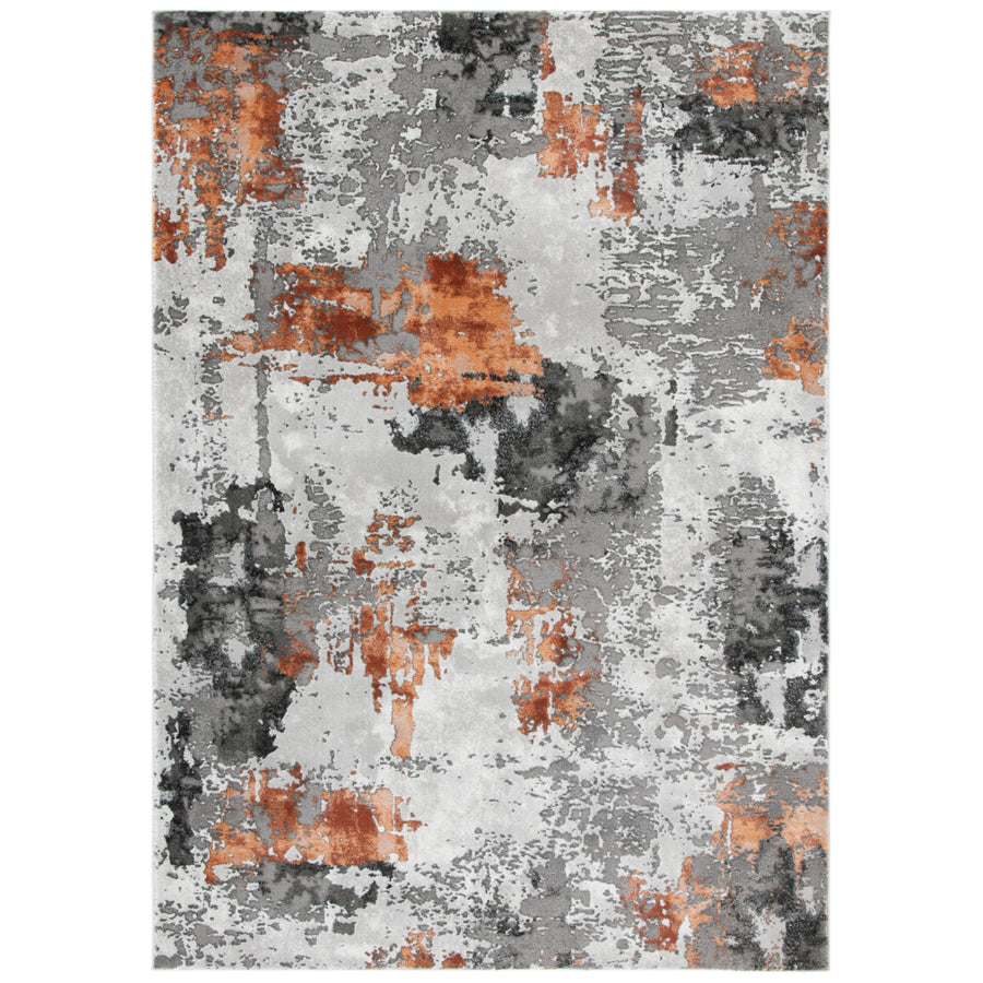 SAFAVIEH Craft Collection CFT820P Grey / Orange Rug Image 1