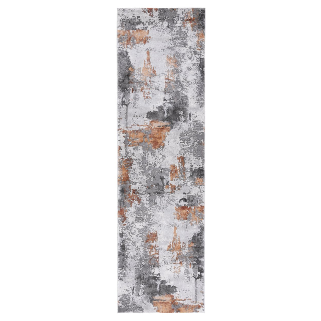 SAFAVIEH Craft Collection CFT820P Grey / Orange Rug Image 1