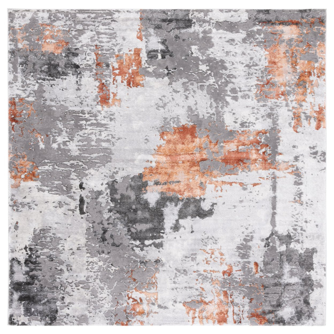 SAFAVIEH Craft Collection CFT820P Grey / Orange Rug Image 1