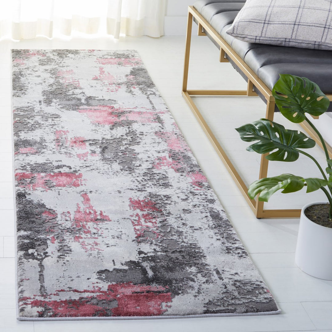 SAFAVIEH Craft Collection CFT820U Grey / Pink Rug Image 3