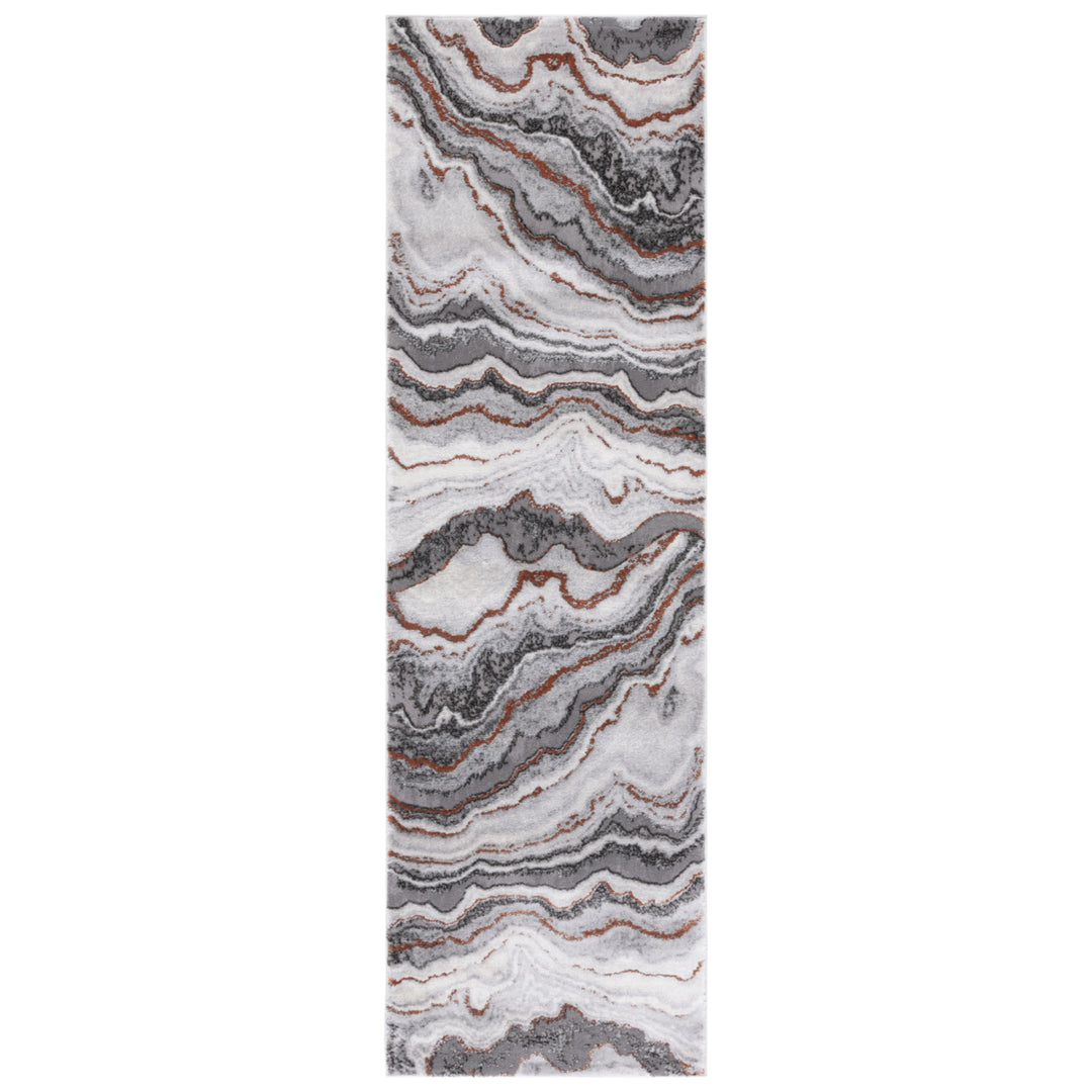 SAFAVIEH Craft Collection CFT858F Grey / Orange Rug Image 5