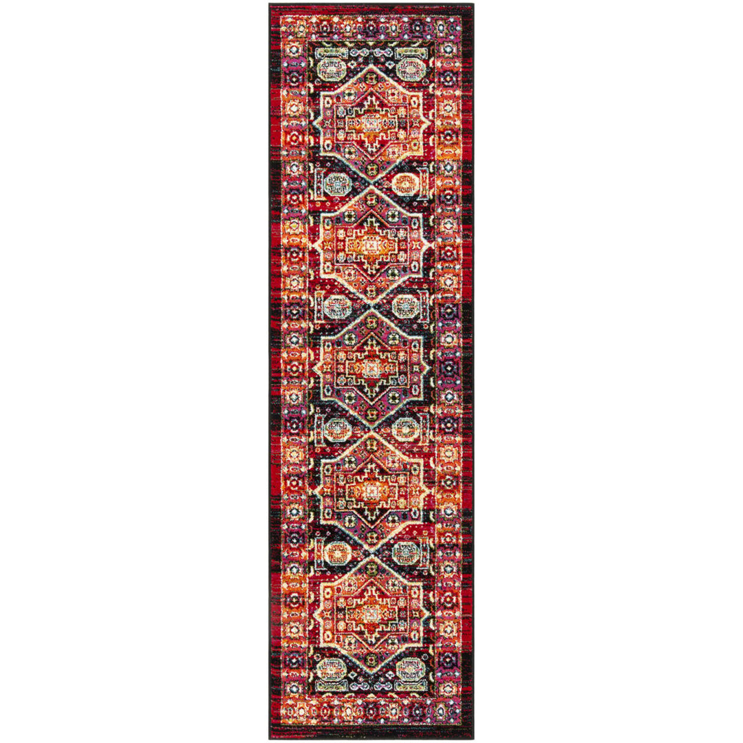 SAFAVIEH Cherokee Collection CHR920Z Black / Orange Rug Image 3