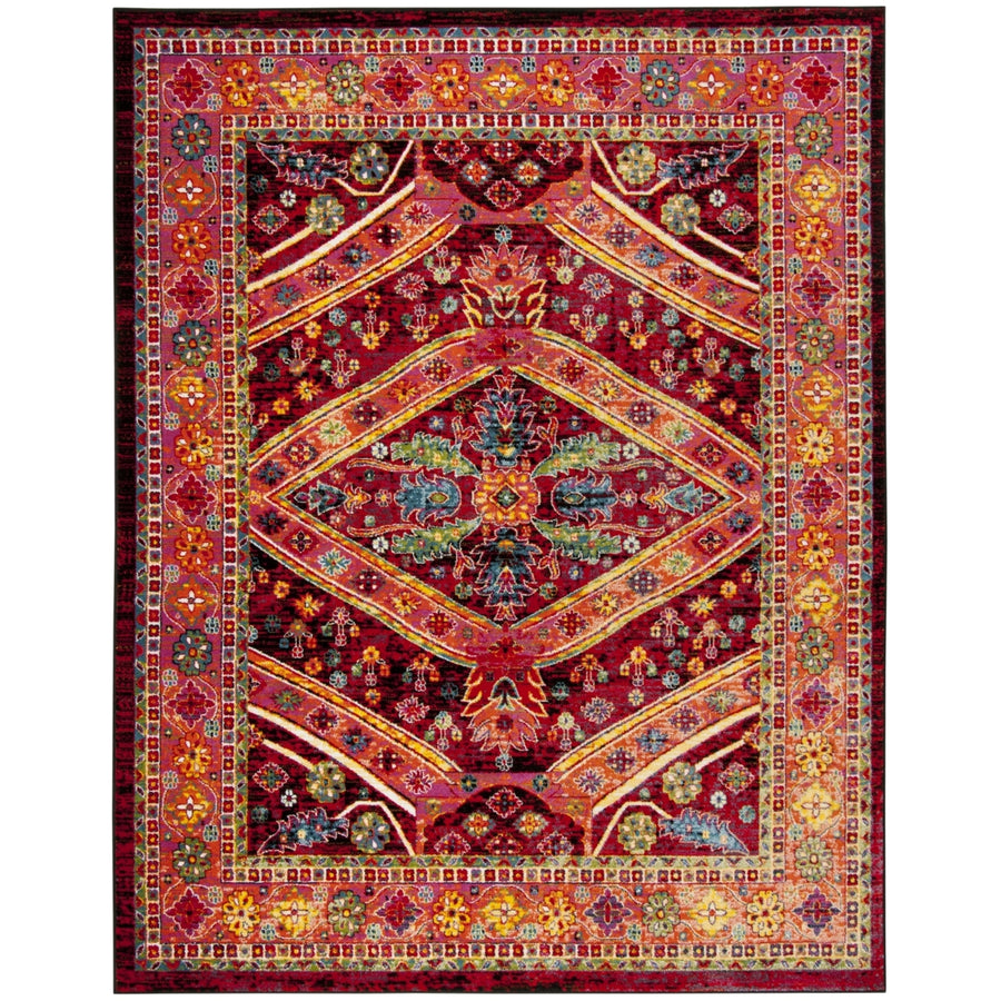 SAFAVIEH Cherokee CHR921Z Black / Light Orange Rug Image 1