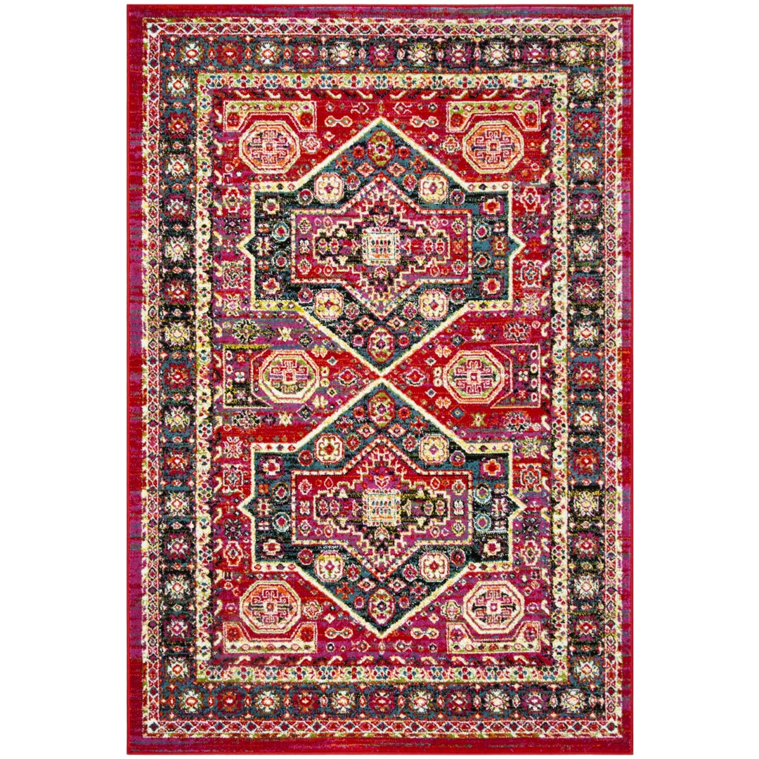 SAFAVIEH Cherokee Collection CHR920Q Red / Blue Rug Image 5