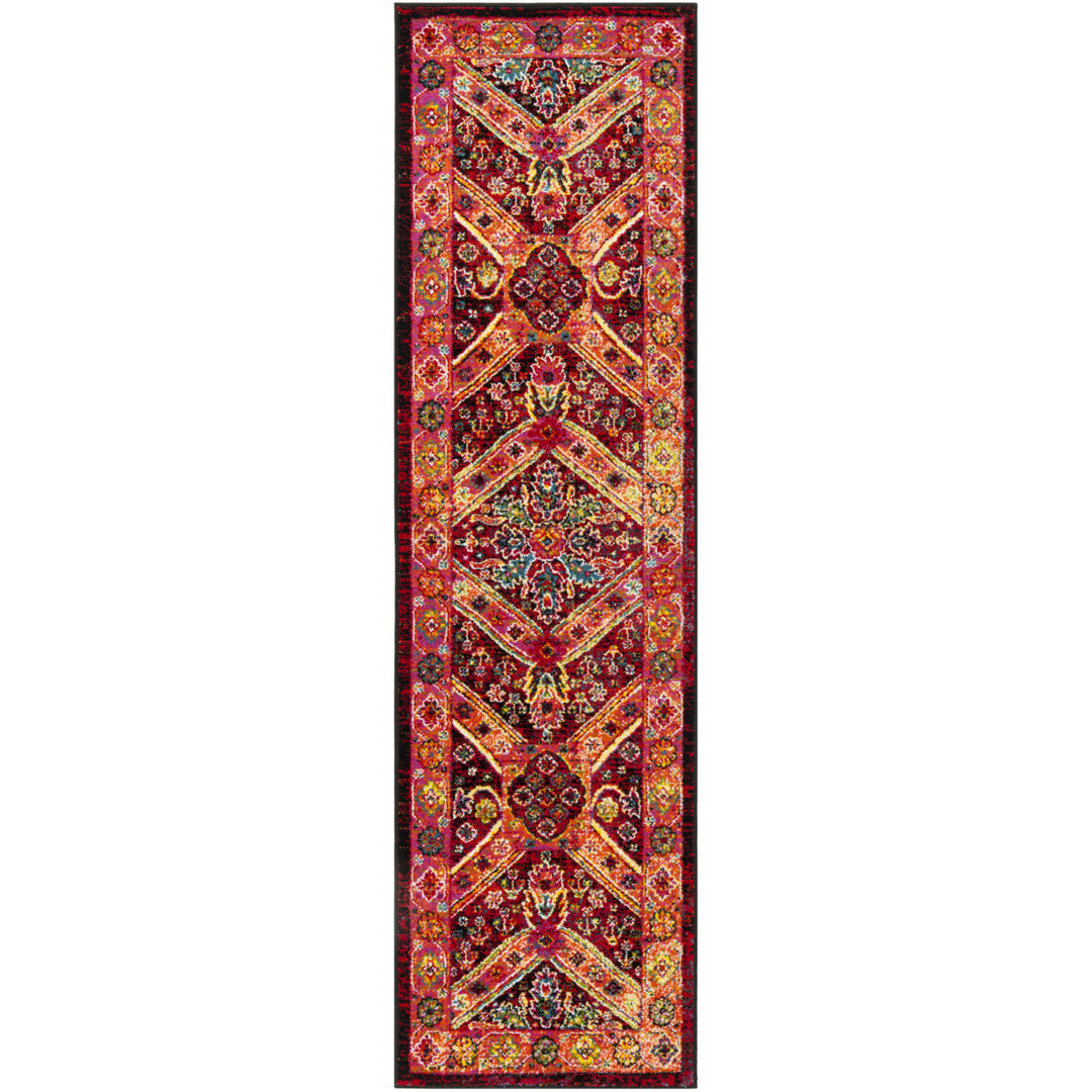 SAFAVIEH Cherokee CHR921Z Black / Light Orange Rug Image 3